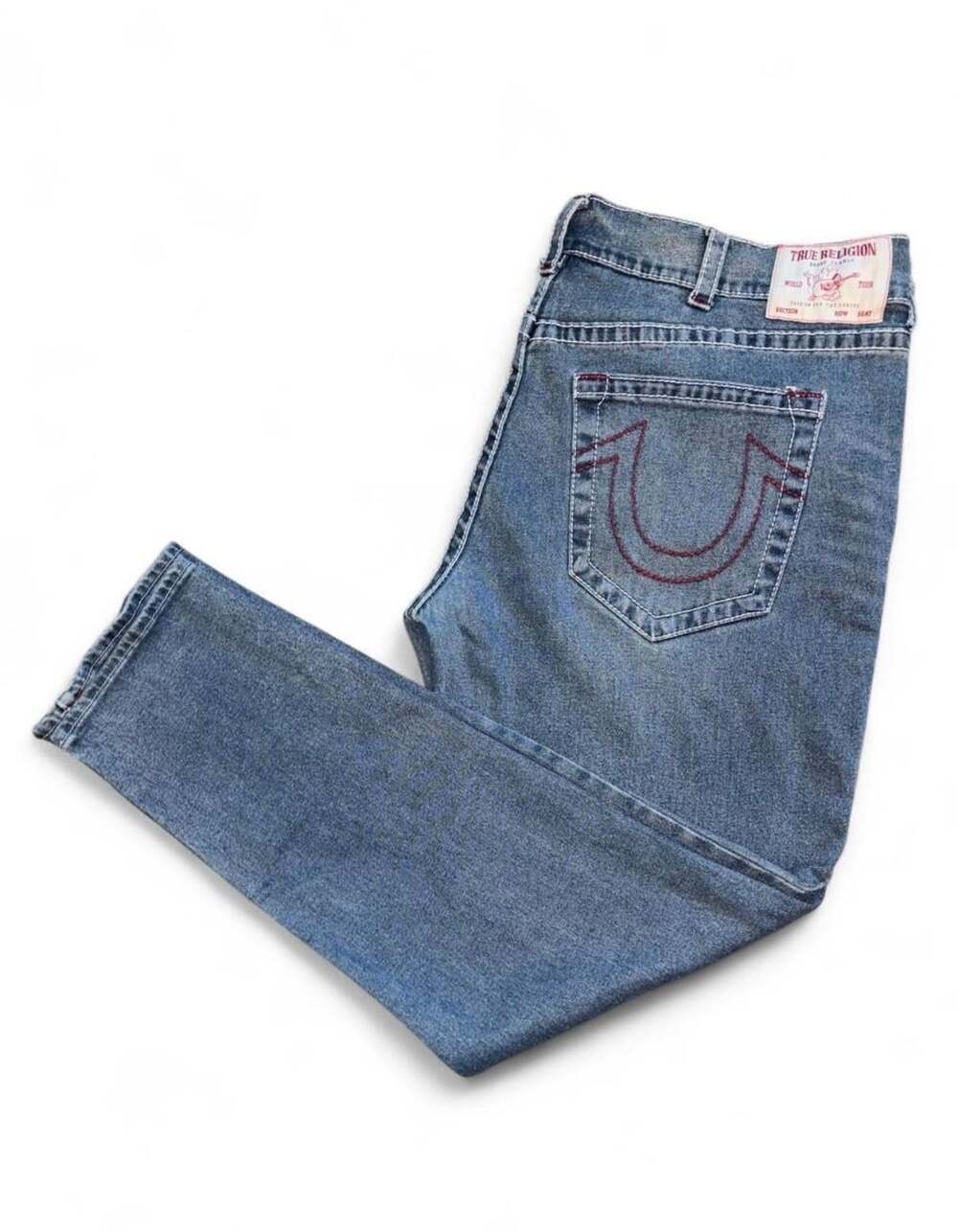 True Religion Rocco Relaxed Skinny Jeans Size 44 Blue Denim